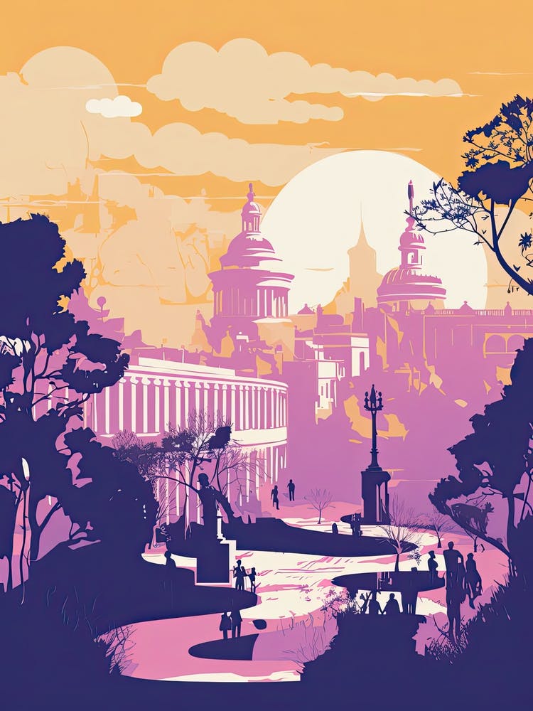 Madrid In Risograph Style 2