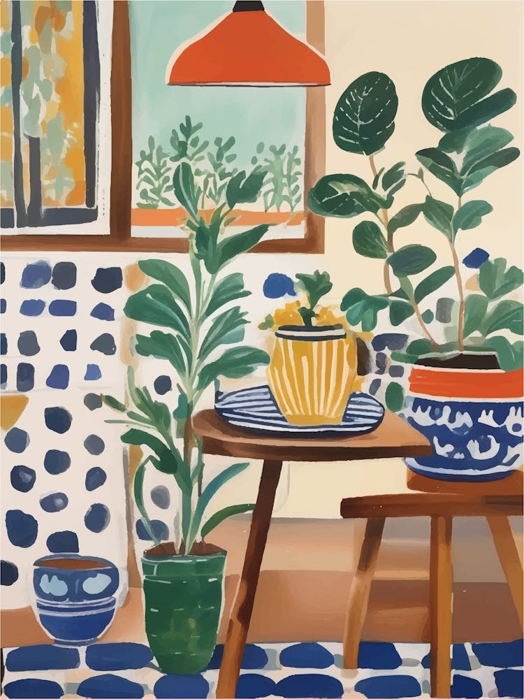 Potted Plants In The Kitchen