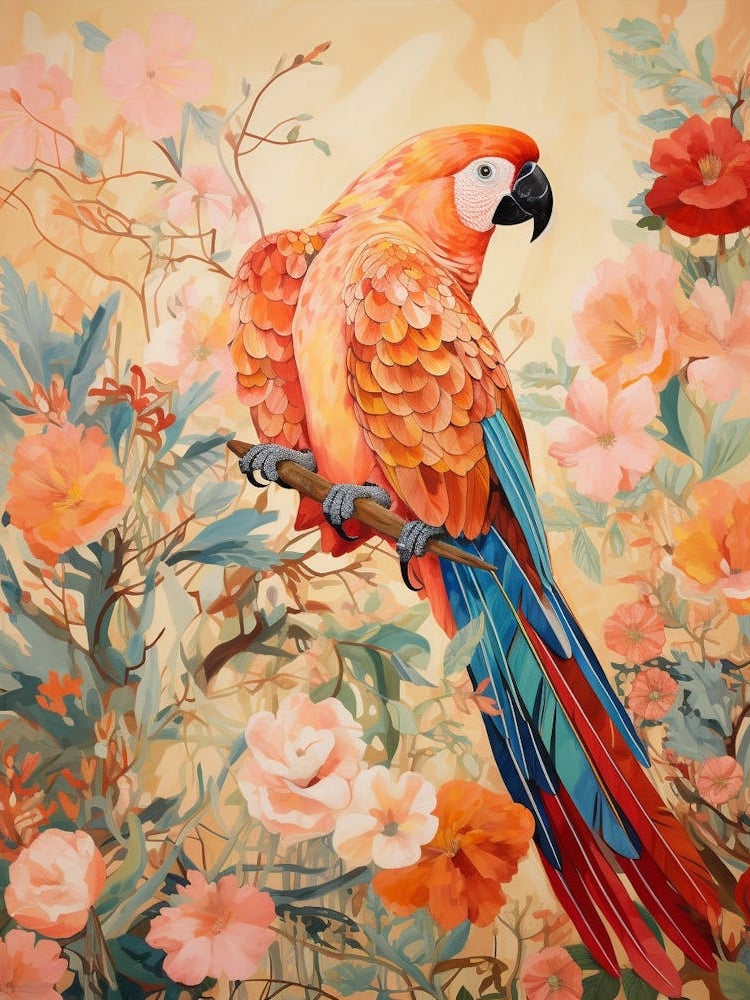 Macaw 4 Detailed Bird Painting