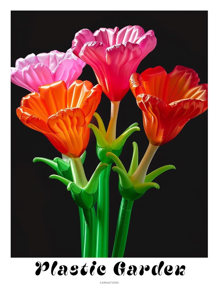 Bright Inflatable Flowers Poster Carnations 3