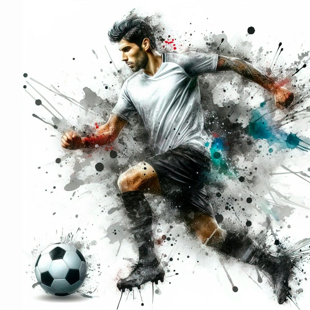 Soccer Player Kicking The Ball 14