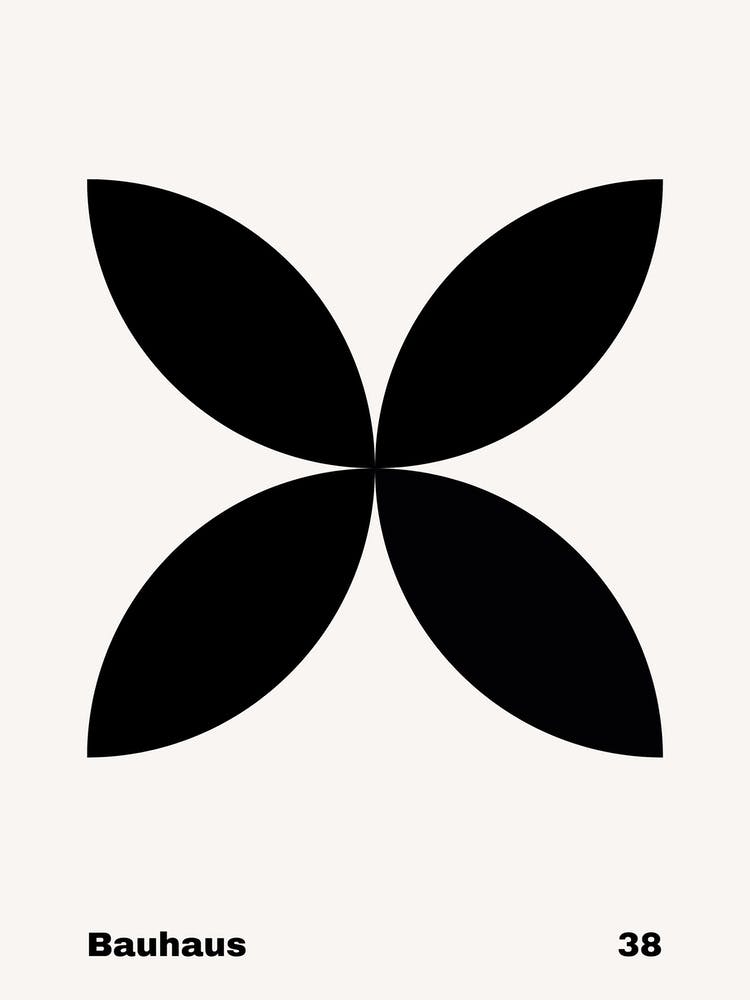 Geometric Bauhaus Poster B&W 38