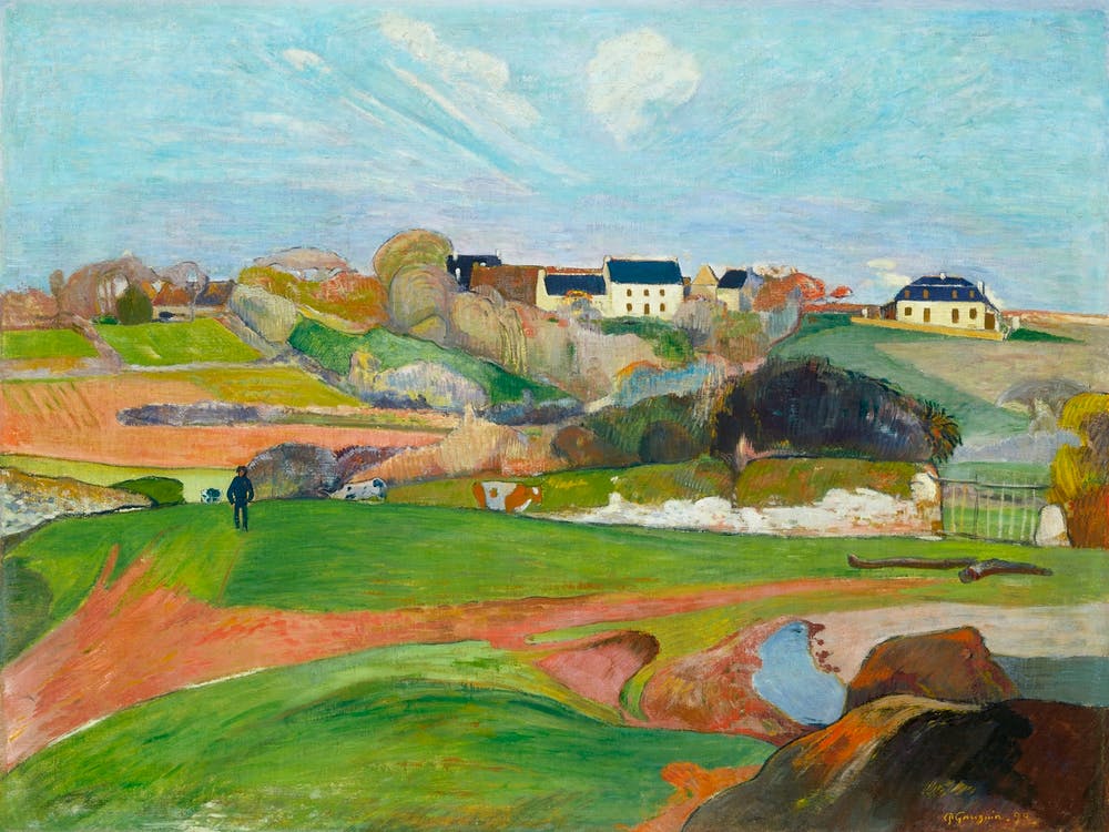 Landscape At Le Pouldu (1890), Paul Gauguin