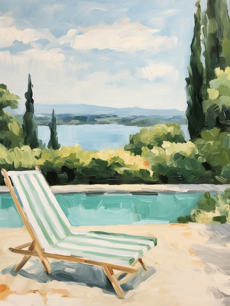 Sonnenliege Am Pool In Monopoli Italien