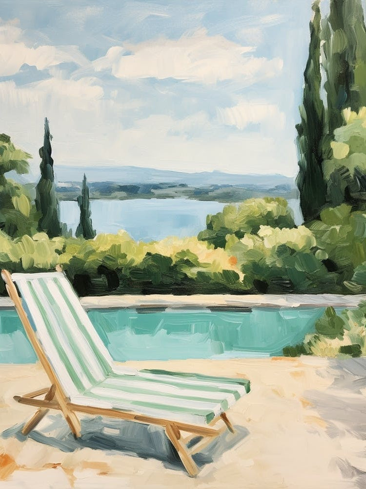 Sun Lounger By The Pool In Monopoli Italy