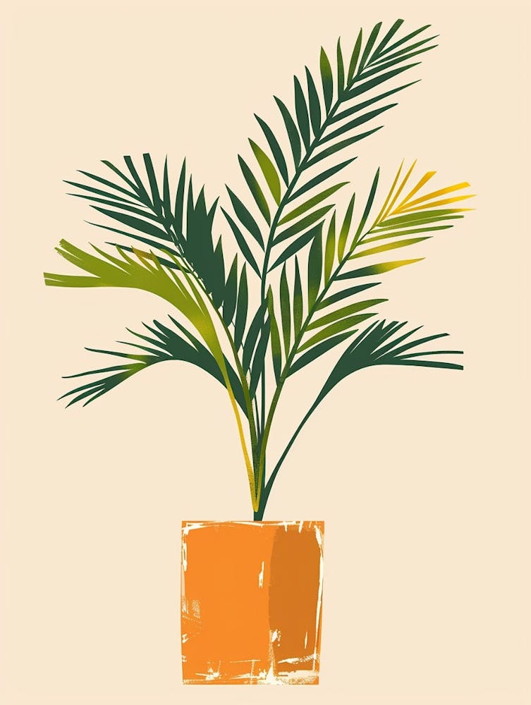 Sago Palm Plant Minimalist Illustration 4