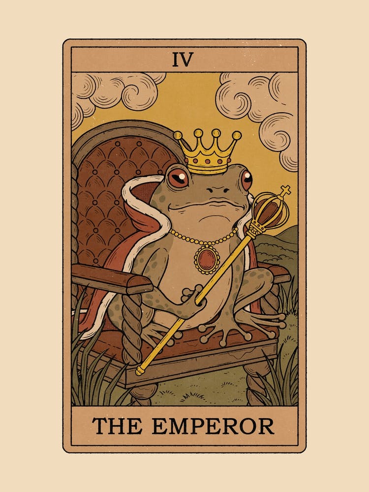 The Emperor - Frogs Tarot