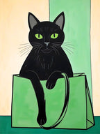 Black Cat In Shopping Bag 2
