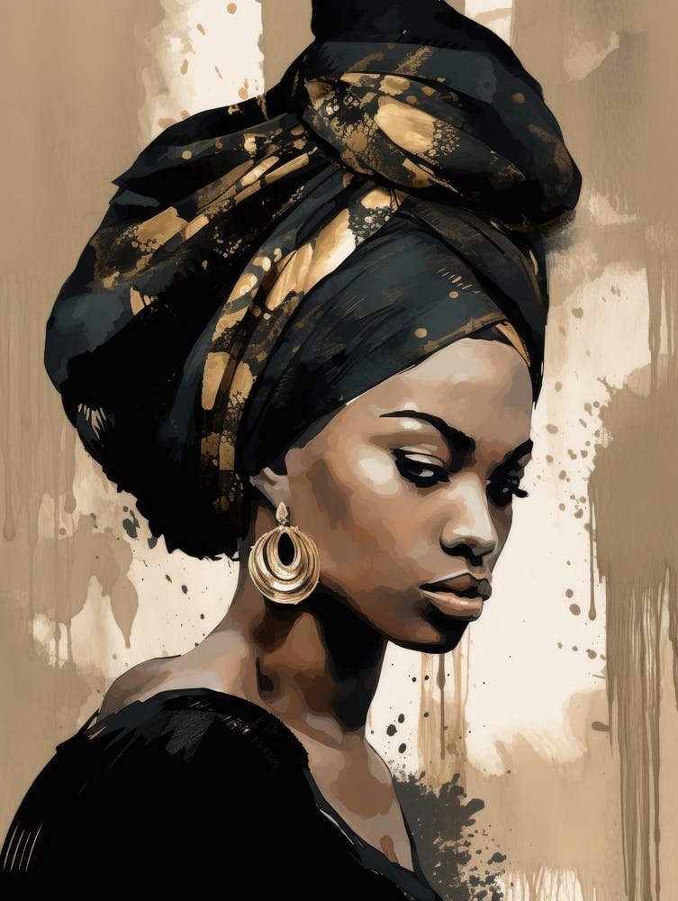 African Woman In Turban 8