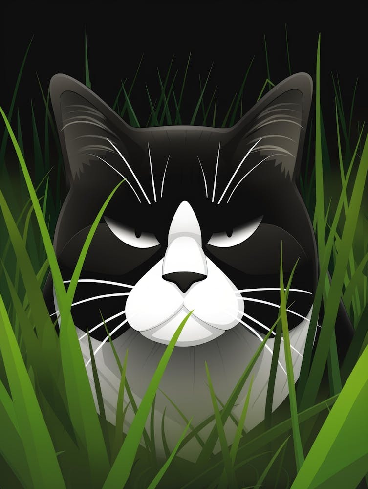 Cat In Grass