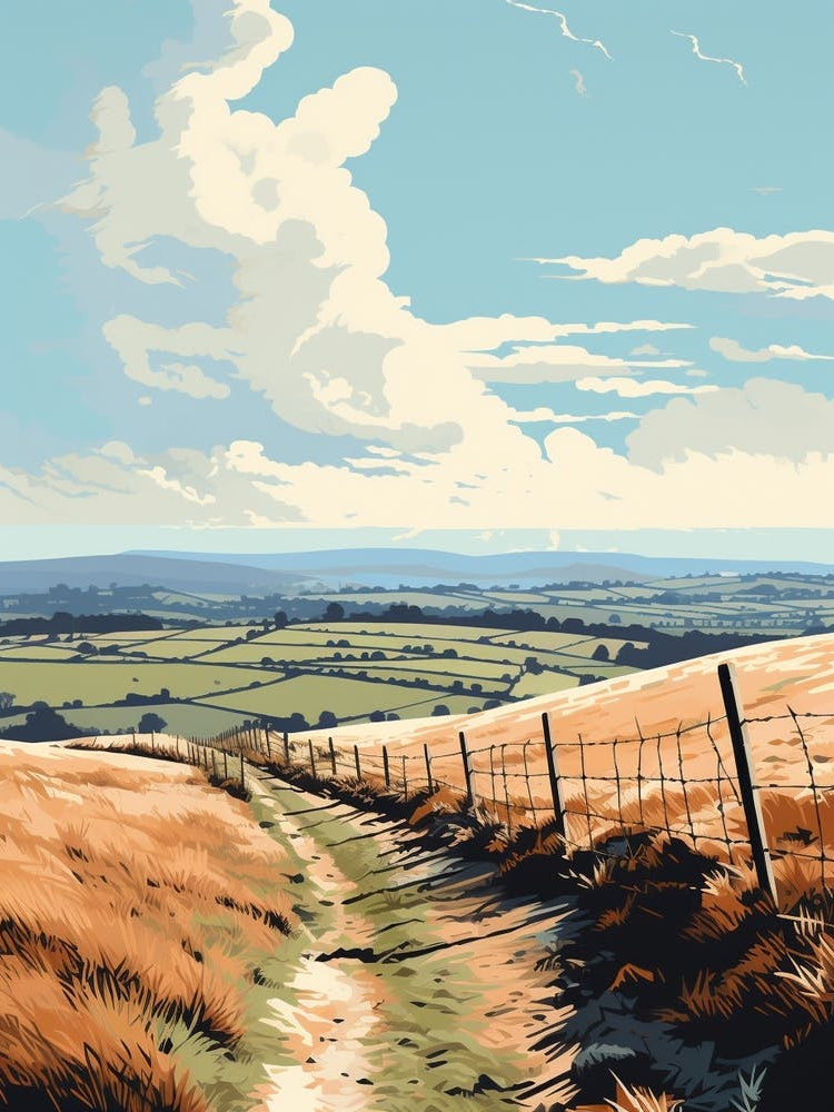 The Shropshire Way England 2 Hiking Trail Landscape