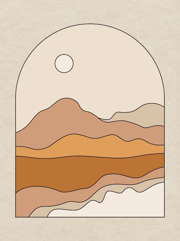 Pastel Desert Mountains