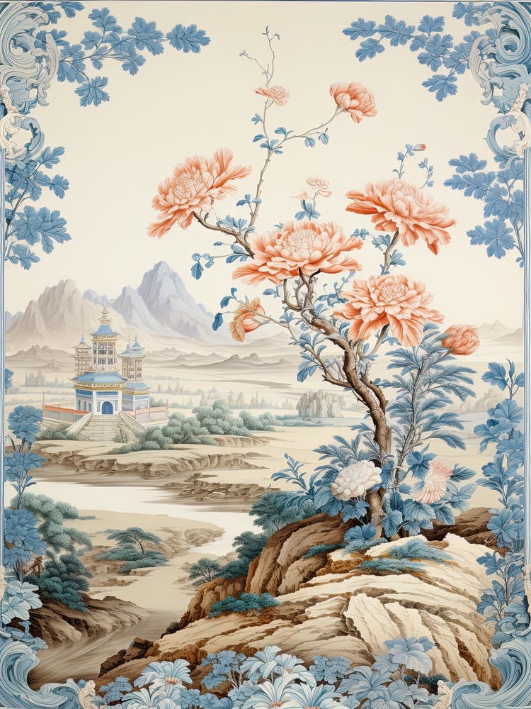 Chinese Forget Me Not Victorian Style 1
