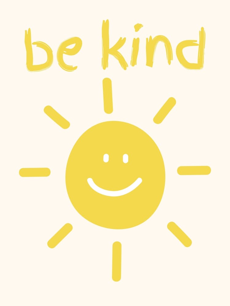 Be Kind Illustration Yellow