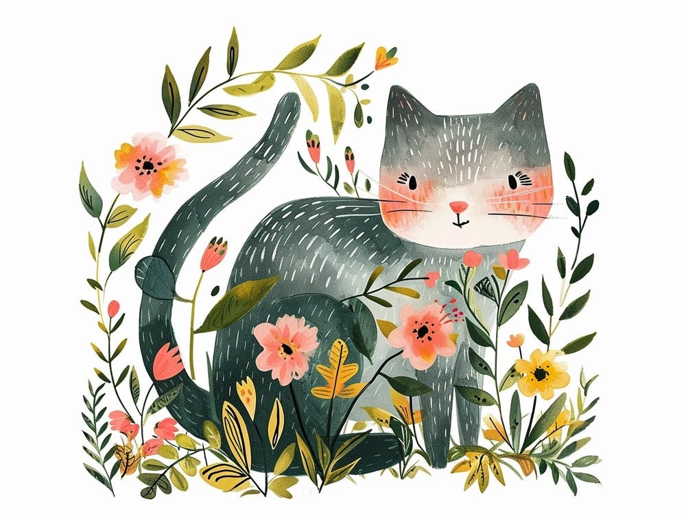 Little Floral Cat 6