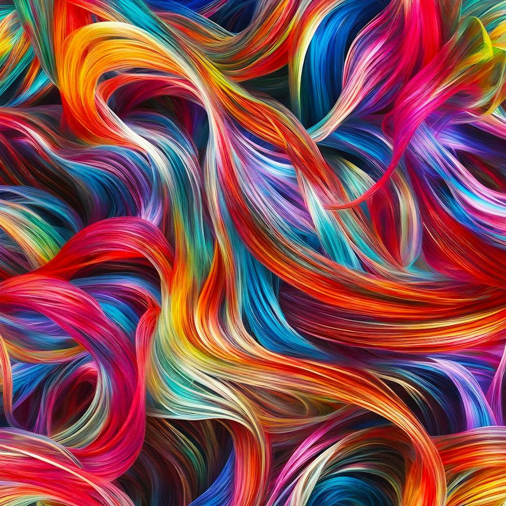 Colorful Wavy Hair
