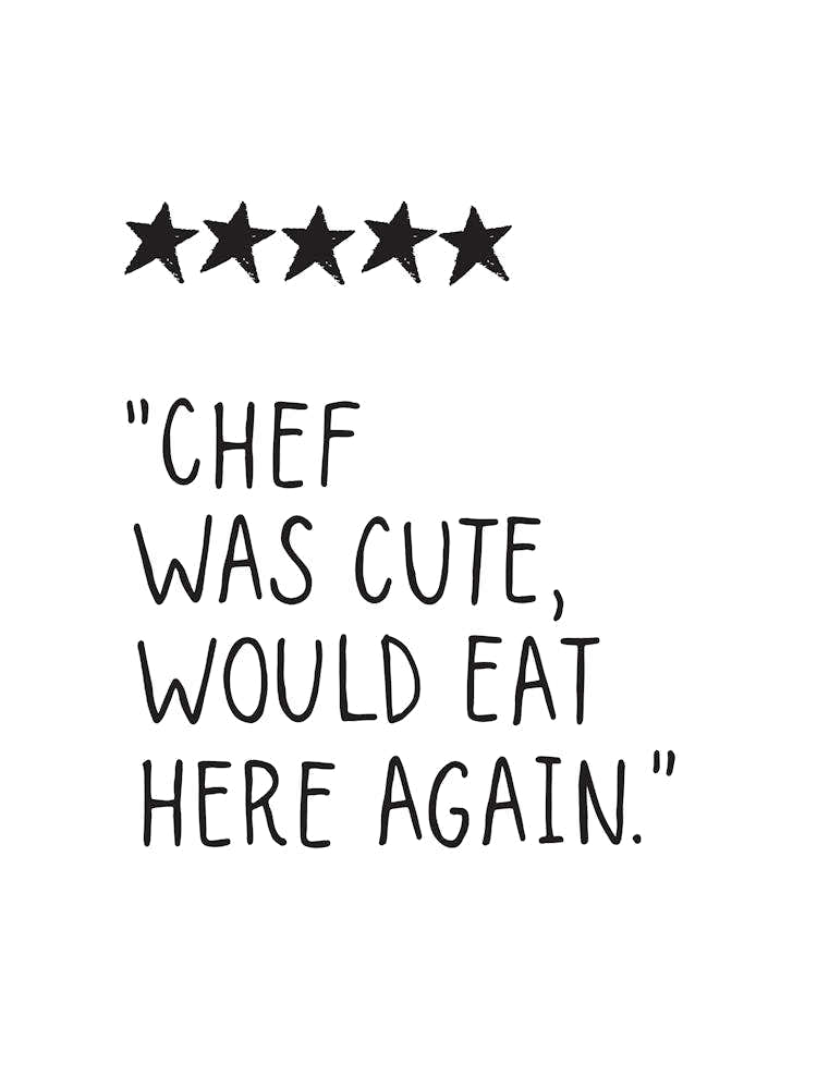 Food Review Black Print