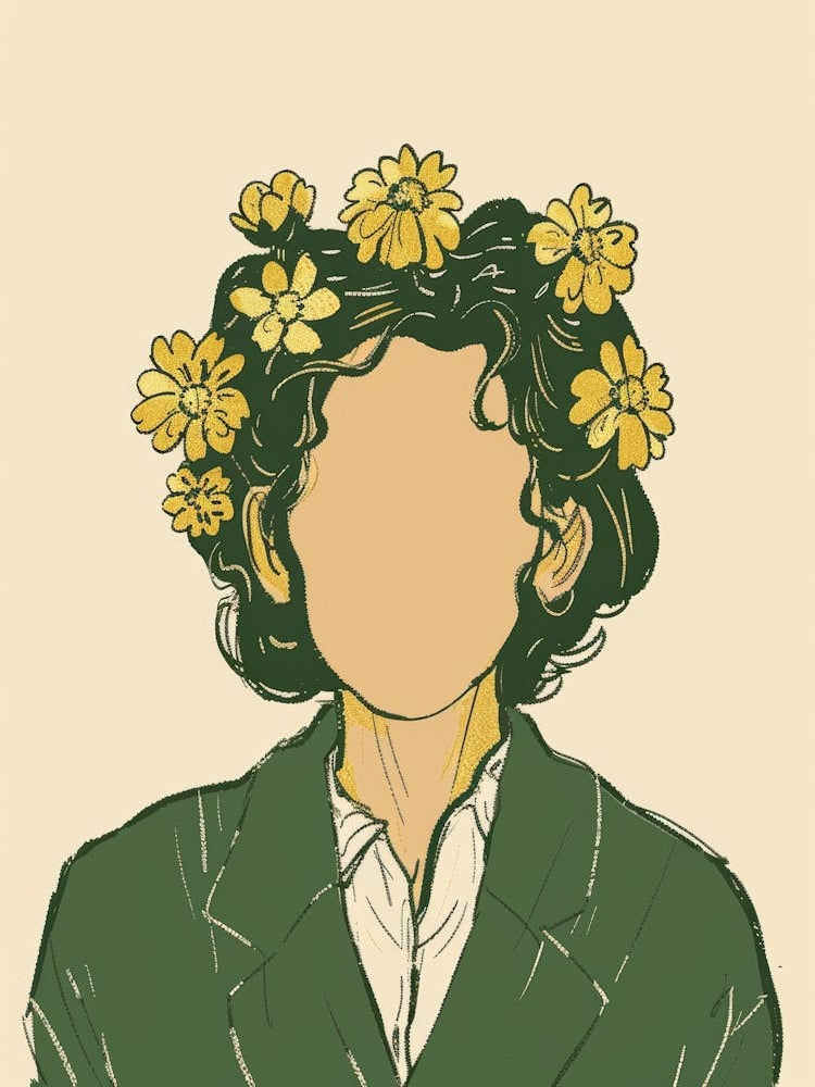 Girl With Flowers On Her Head 5