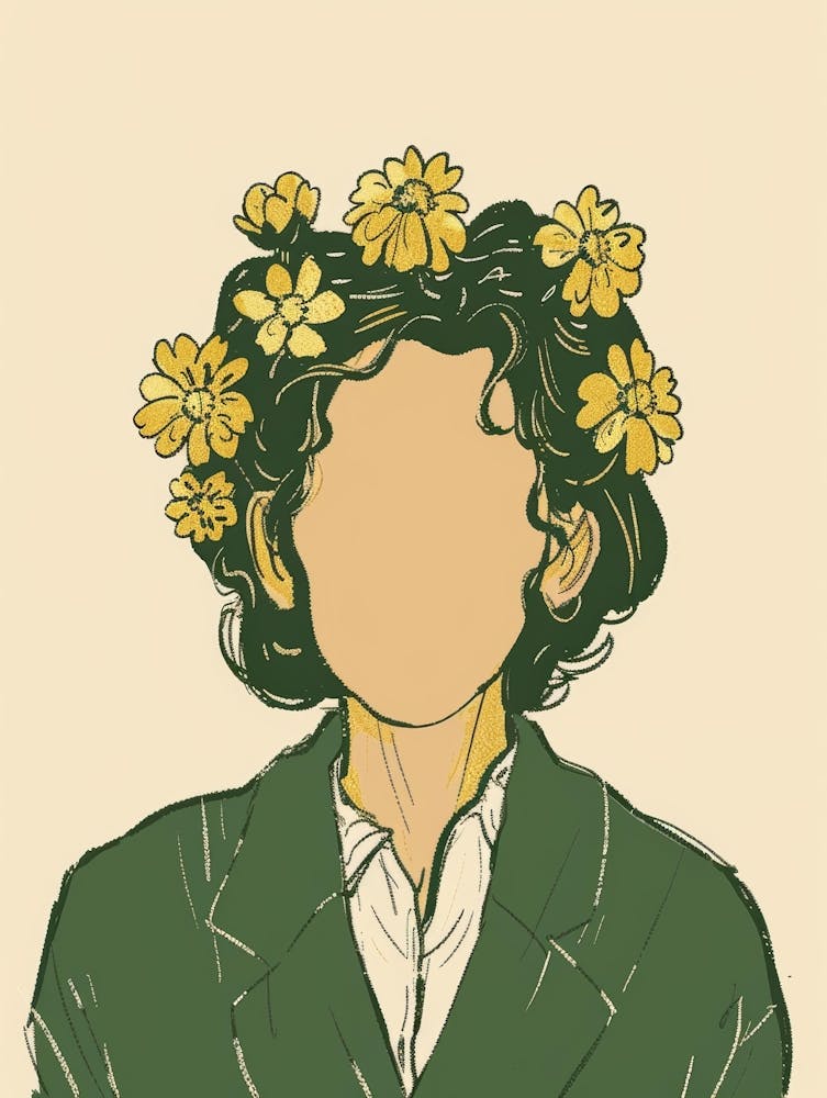 Girl With Flowers On Her Head 5