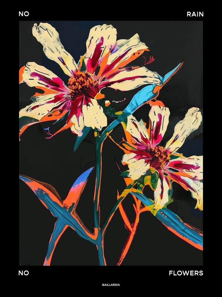 No Rain No Flowers Poster Gaillardia 3