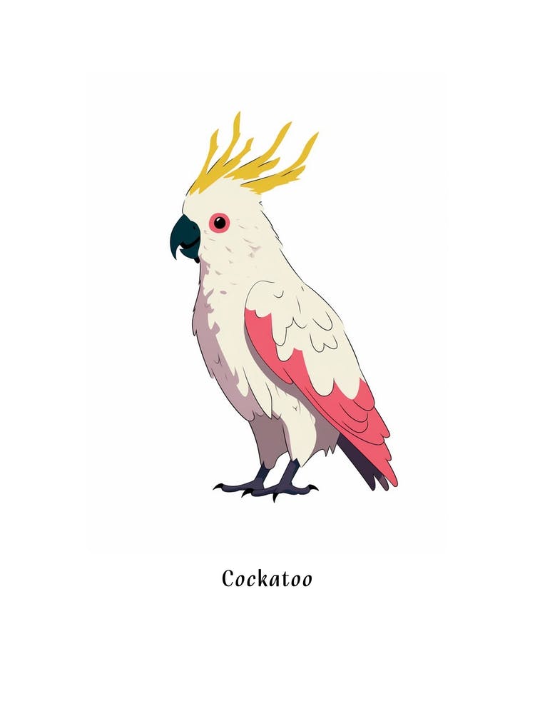 Cockatoo Kids Animal Poster