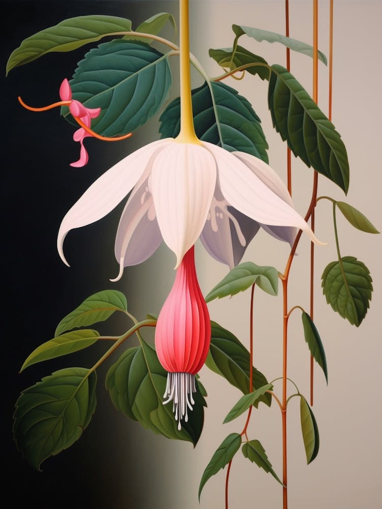 Flower Illustration Fuchsia