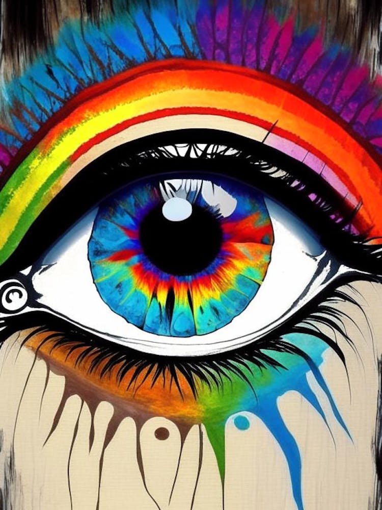 Psychedelic Eye, Symbol, Third Eye Rothko Neutral 1