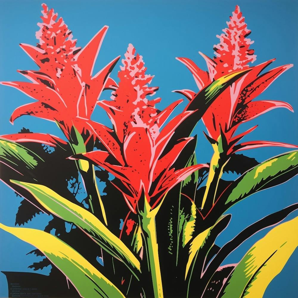 Heliconia 3 Pop Art Illustration Square