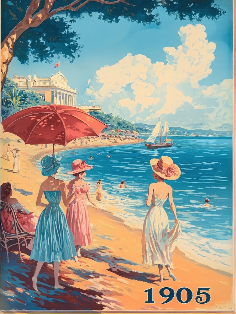 Aihrgdesign A Retro Poster Of A 1905 Seaside Resort With Eleg 185398be Abe1 44b6 952f 1a36ab082aff 1