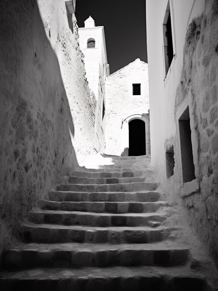 Polignano A Mare, Italy, Black And White Photography 1