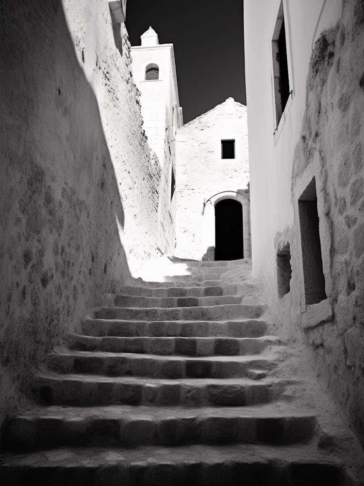 Polignano A Mare, Italy, Black And White Photography 1