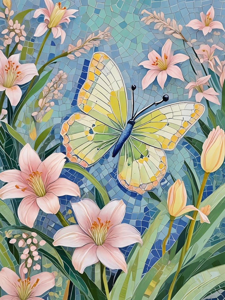 Butterfly And Lilies no2