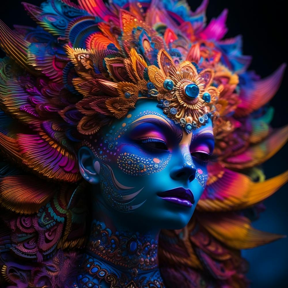 Colorful Kaleidoscope Woman