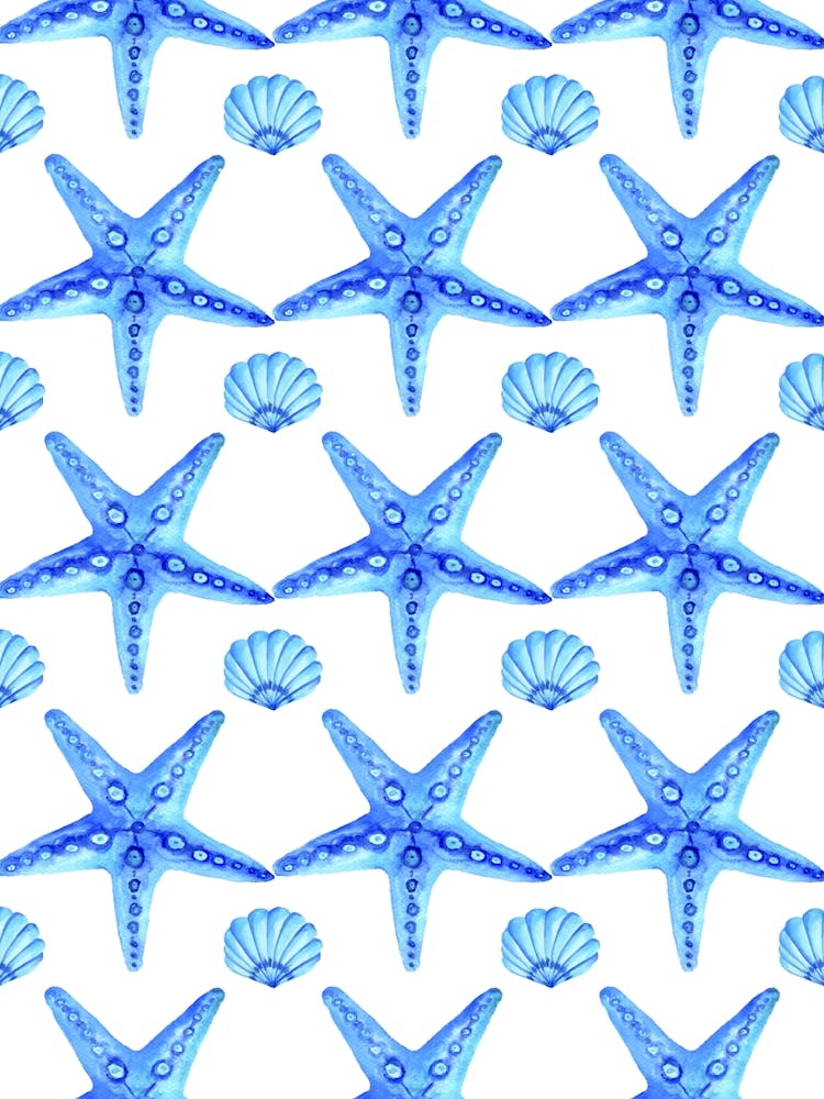 Blue Starfish Pattern