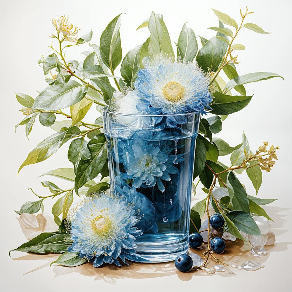 Summer Bliss Refreshing Drink And Flowers 1