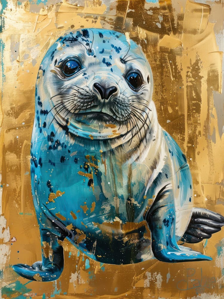 Baby Seal Gold Effect Collage 2