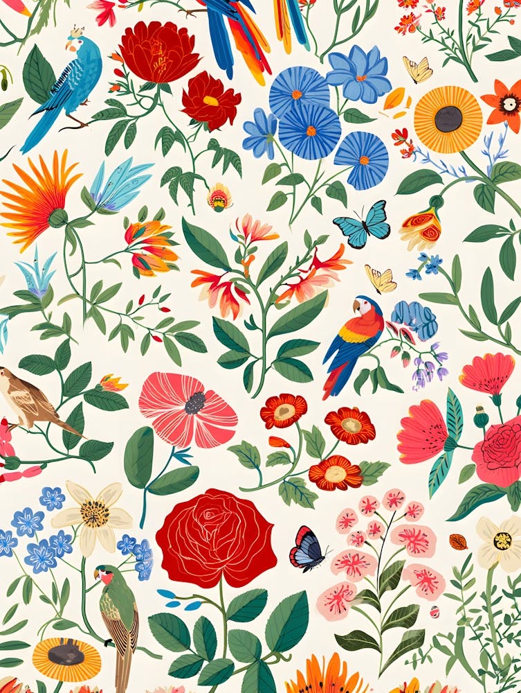 Florale Symphonie – Eine lebendige Feier der Schönheit der Natur