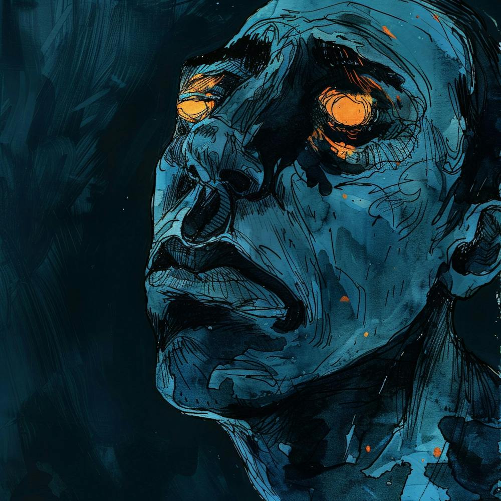 Man With Glowing Eyes 1