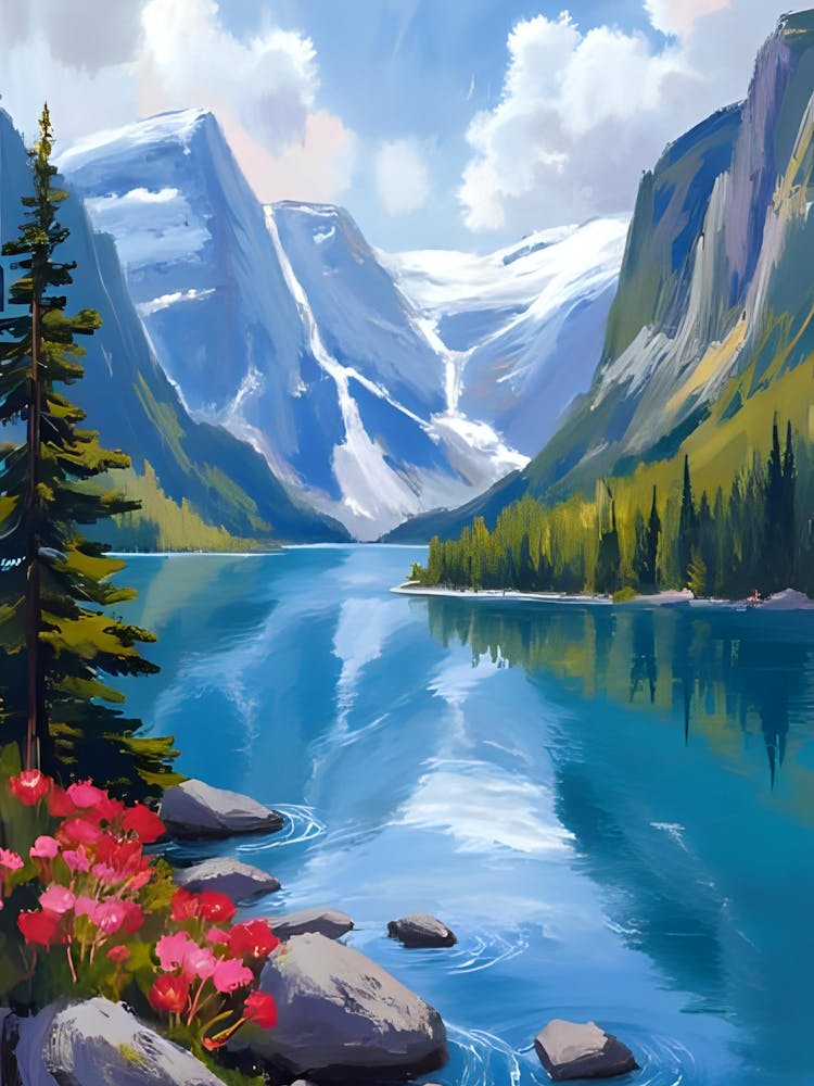 Lake In The Mountains 8