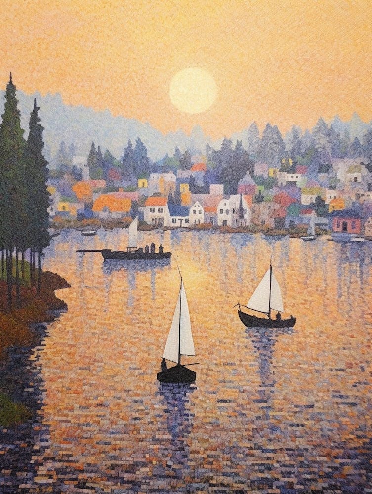 Gig Harbor Washington Retro Pop Art 10