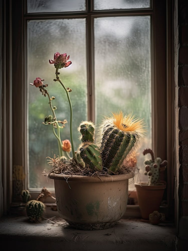 Hedgehog Cactus Window 1