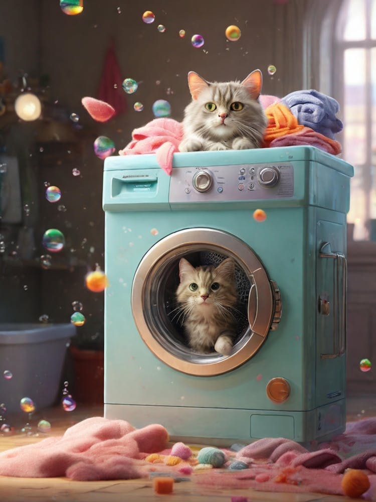 Cat In Washing Machine 15
