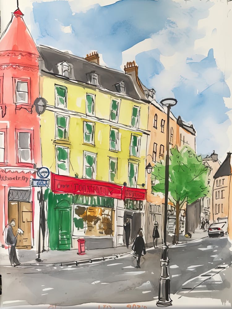 Dublin, Dreamy Storybook Illustration 4