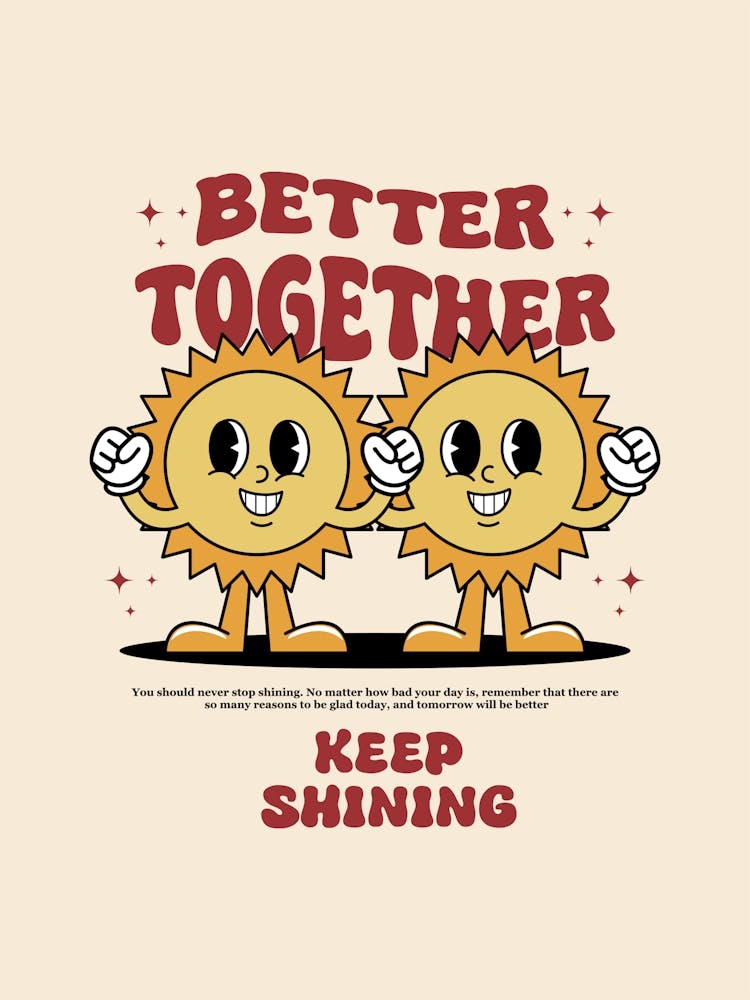 Retro Wall Art Retro Prints Home Decor Retro Print Illustration Retro Decor Png Retro Better Together