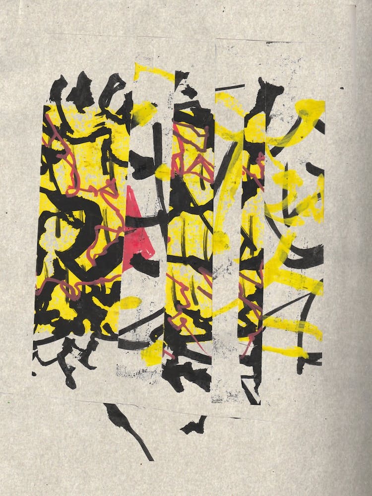 Yellow And Black Collage 1