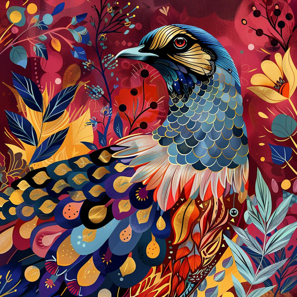 Patchwork Quilted Quail 1