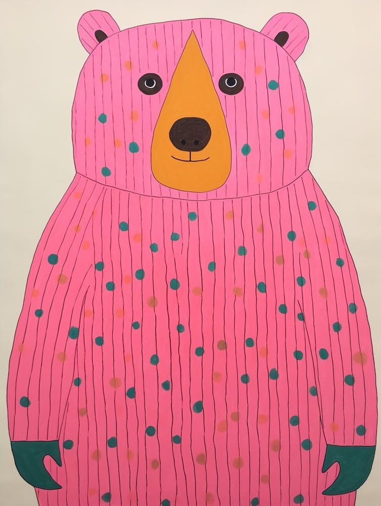 Pink Polka Dot Bear 7
