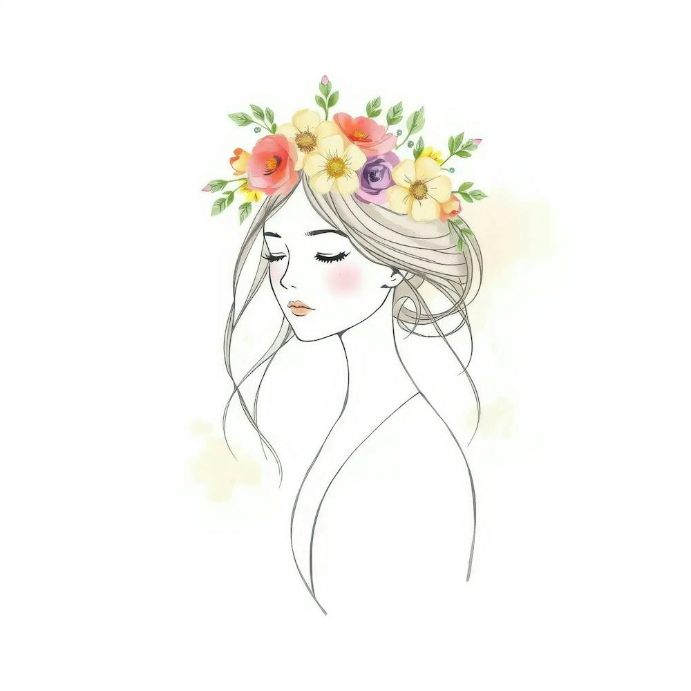 Watercolor Flower Crown