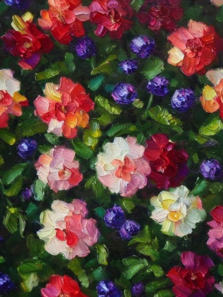 Statice Still Life Oil Painting Flower