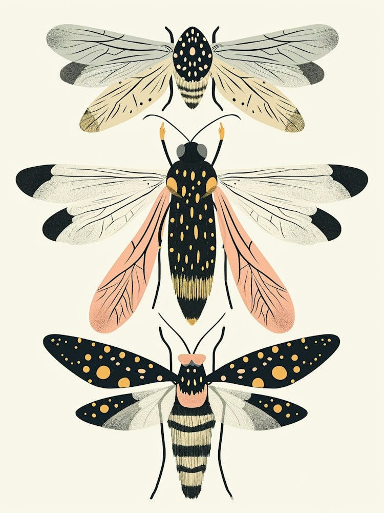 Colourful Insect Illustration Fly 3